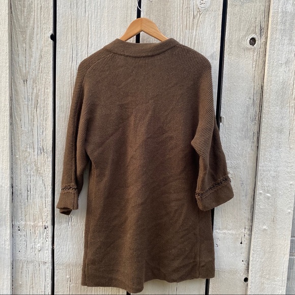 Phase 3 Brown Open Cardigan One Size - Picture 2 of 5